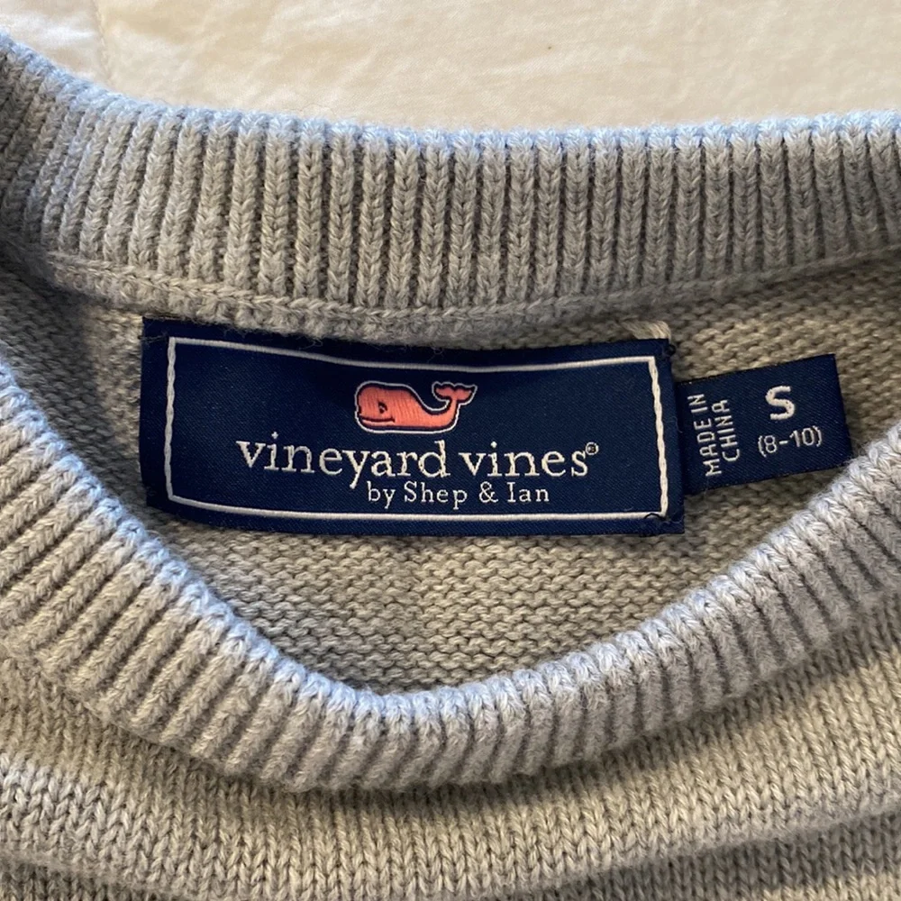 Vineyard Vines boys cotton sweater grey size small - Picture 3 of 6